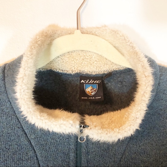 Kuhl Blue alpaca fleece Quarter zip pullover - Picture 2 of 5
